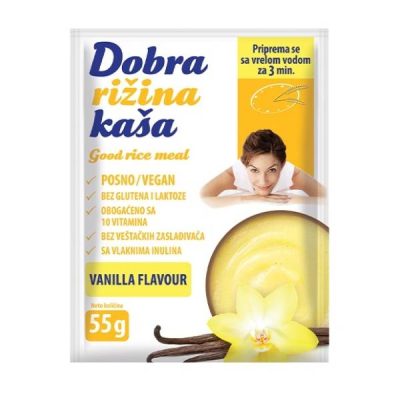 KAŠA RIŽINA VANILA DOBRA 55G