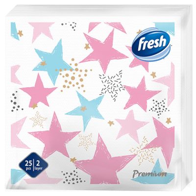 Fresh Premium Salvete 25/1 Zvezdice