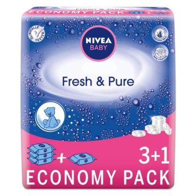VLAŽNE MARAMICE BABY 99% PURE WATER NIVEA 4X57