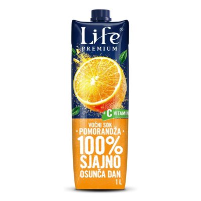 VOĆNI SOK LIFE NARANDŽA 100% 1L BRIK