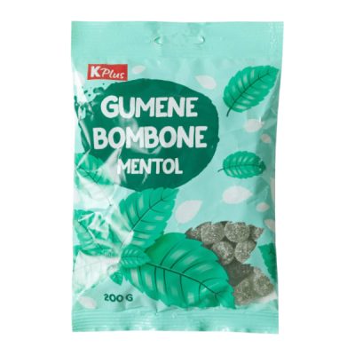 Bombone Gumene Mentol 200 g K Plus