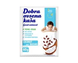 KAŠA OVSENA KOKOS&SUVO GROŽĐE DOBRA 60G