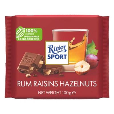 COKOLADA RITTER SPORT RUM GROZDJE I LESNIK 100G