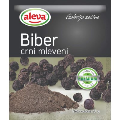 BIBER MLEVENI CRNI ALEVA 20G