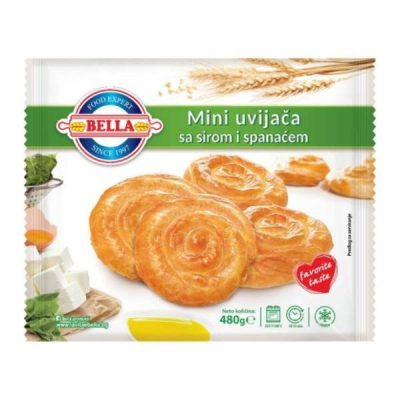 PITA MINI SAVIJ SIR SPANAĆ 480G BEL