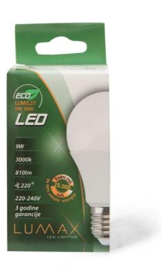 Sijalica LED E27 9W 6500k Lumax