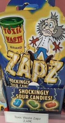Toxic Waste, kisele bombone, ukus jagoda, kupine i jabuke, Zapz, 60g