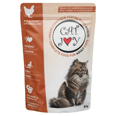 Cat joy za macke piletina i jetra 85g 24
