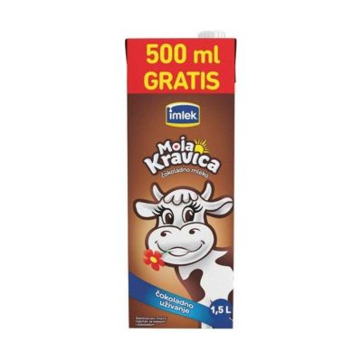 Mleko Čokoladno Moja Kravica 1 L+500 ml Gratis TB