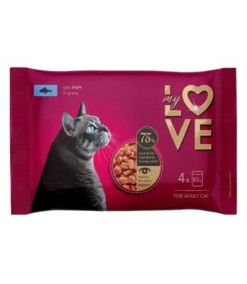MY LOVE SOSEVI ZA MAČKE 4X85G RIBA