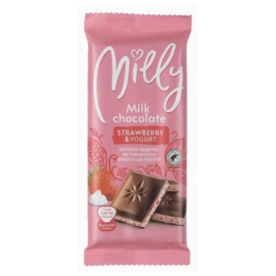 Mlecna cokolada jagoda&jogurt Milly 100g