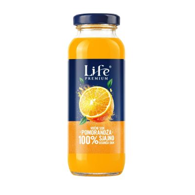 Voćni Sok Life Narandža 100% 0,2 l Staklo