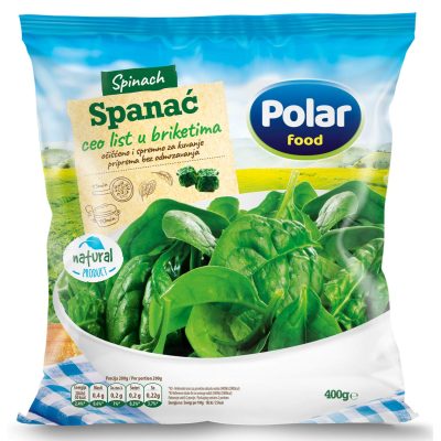 SMRZNUTO POVRĆE SPANAĆ POLAR FOOD 400G