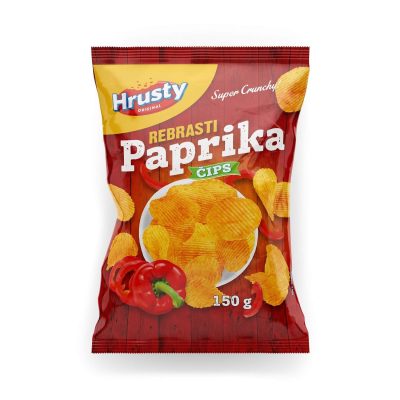 ČIPS PAPRIKA REBRASTI 150G HRUSTY