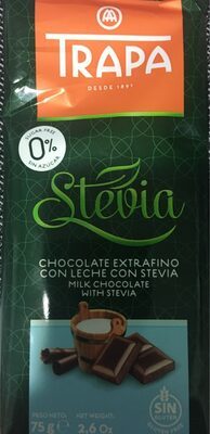 ČOKOLADA MLEČNA TRAPA STEVIA 75G