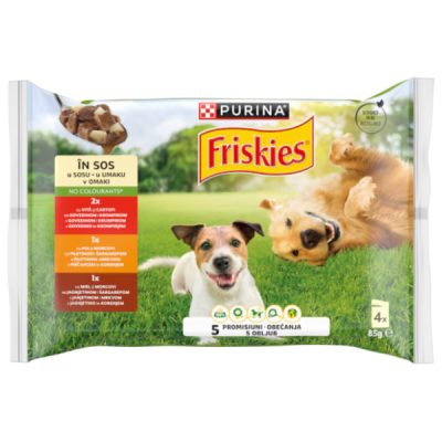 HRANA ZA PSE PRELIV MESO U SOSU FRISKIES 4X85G