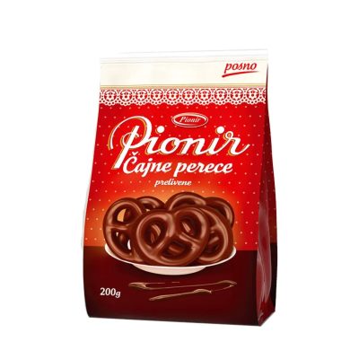Keks Čajne Perece Prelivene Pionir 200 g