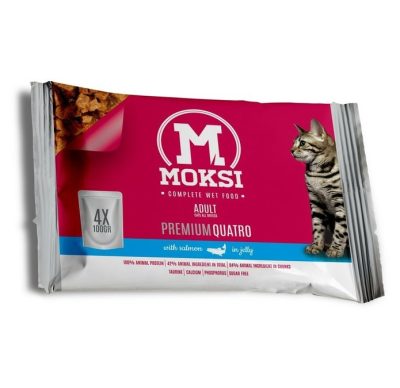 HRANA ZA MAČKE MOKSI MULTIPAK LOSOS U ŽELEU 4X100G