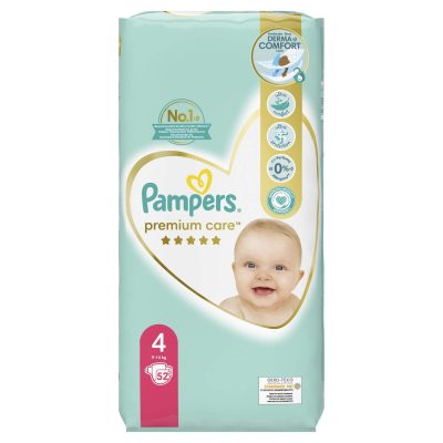 PELENE PAMPERS PREMIUM CARE 4 VP 9-14KG 52/1