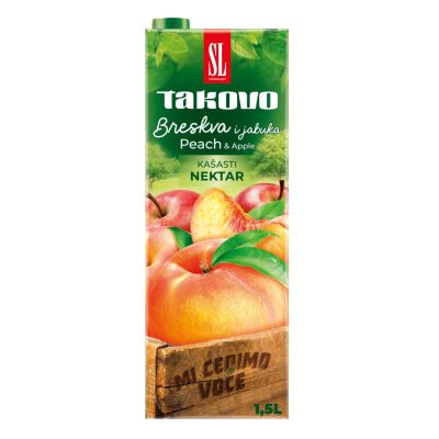 VOĆNI NEKTAR TAKOVO BRESKVA KAŠASTA 1,5L BRIK