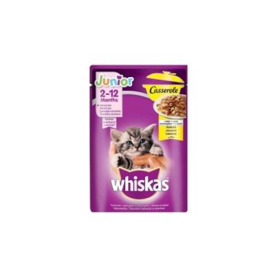 WHISKAS 85g CASSEROLE JUNIOR PILETINA