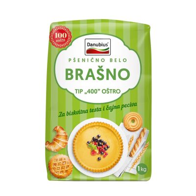 BRAŠNO PŠENIČNO TIP-400 OŠTRO DANUBIUS 1KG