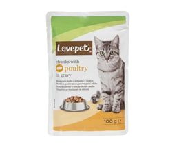 Porcija za macke zivina Love Pet 100g