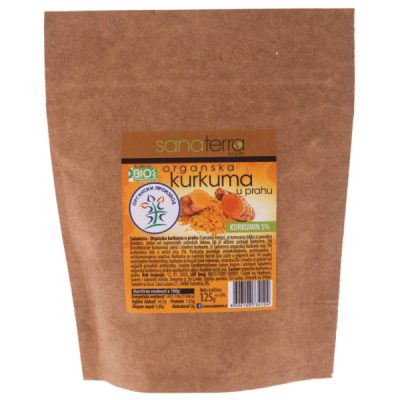 ZAČIN ORGANSKI KURKUMA U PRAHU SANATERRA 125G