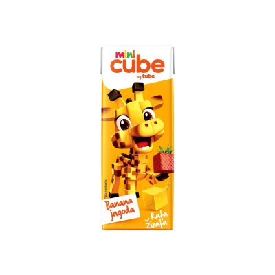 Voćni Napitak Mini Cube BY Tube Banana+jagoda 0,2 l Brik