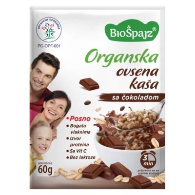 Kaša Ovsena Čokolada 60 g BIO Špajz