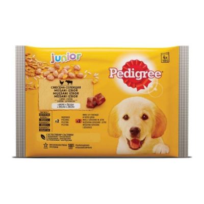 PEDIGRE POUCH JUNIOR 2XPILETINA 2XGOVEDINA 4x100g