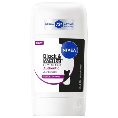 NIVEA stik Black&White invi.authe. 50ml