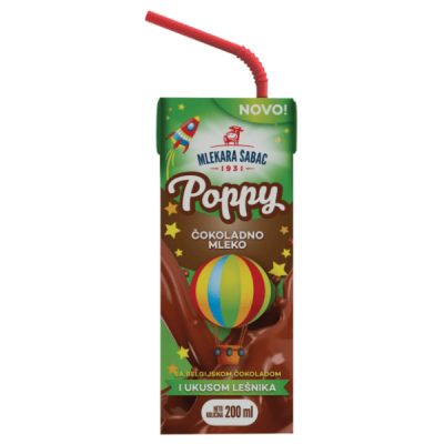 MLEKO ČOKOLADNO UKUS LEŠNIKA MLEKARA ŠABAC 200ML