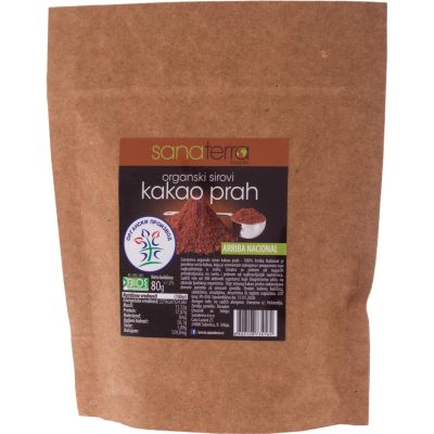 KAKAO PRAH ORGANSKI SIROVI SANATERRA 80G