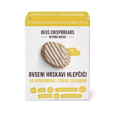 HLEB OVSENI HRSKAVI KURKUMA I CRNI SUSAM DEUS 150G