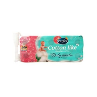 Toaletni Papir 3Sl Cotton Baby Powder 8+2 Perfex