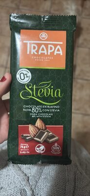 Čokolada Trapa 80% Kakao Stevia 75 g