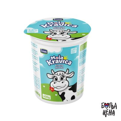 KISELO MLEKO MOJA KRAVICA 2,8%MM 400G ČAŠA