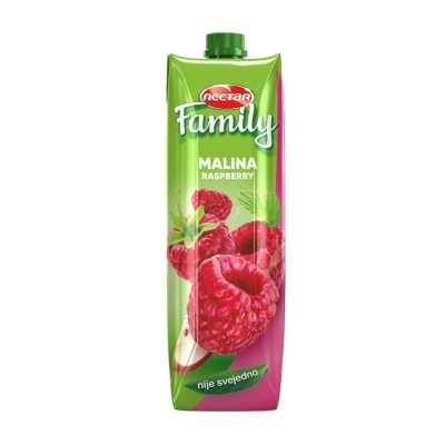 VOĆNI NEKTAR NECTAR FAMILY JABUKA MALINA 1L BRIK