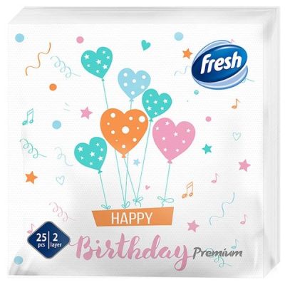 Salvete 2Sl Premium Hapy Birthday 38x38 Fresh 25/1