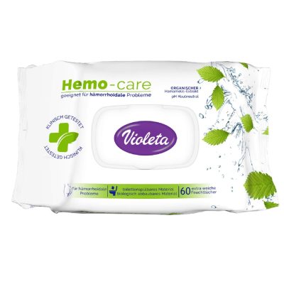 TOALETNI PAPIR VLAŽNI HEMO CARE VIOLETA 60/1
