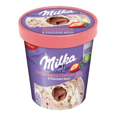 SLADOLED ČAŠA MILKA STRAWBERRY CHEESECAKE 480ML