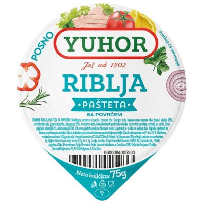 PAŠTETA RIBLJA SA POVRĆEM YUHOR 75G