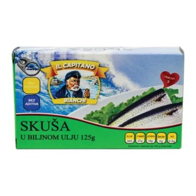SKUŠA CELA U ULJU IL CAPITANO 125G