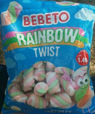 BEBETO BOMBONE 250g MARSHMALLOW RAINBOW TWIST