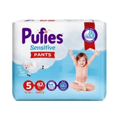PUFIES SENS. PANTS JUNIOR 42PCS (12-18KG)