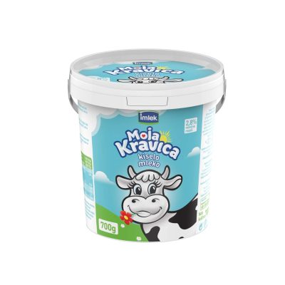 KISELO MLEKO MOJA KRAVICA 2,8%MM 700G KANTA