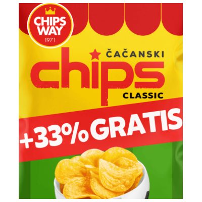 CACANSKI CIPS CLASSIC 150G + 50G GRATIS