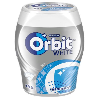 ŽVAKE WHITE FRESHMINT BOTTLE ORBIT 46G BOČICA