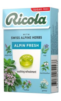 BOMBONE BEZ ŠEĆERA ALPIN FRESH RICOLA 40G
